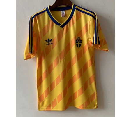 Sweden 1988 Home Soccer Jersey